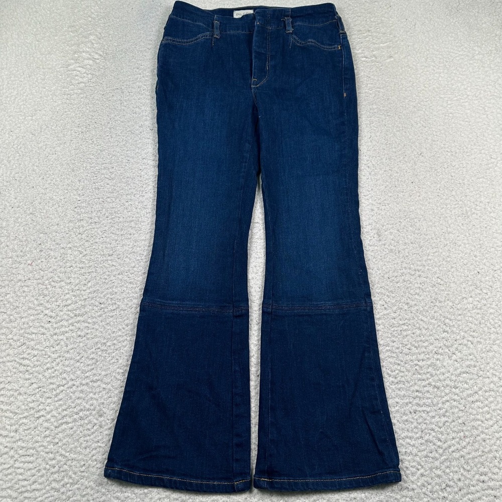 Anthropologie Pilcro Jeans Womens 26‎ Flared Boot Dark Wash Stretch Denim Boho